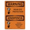 Signmission OSHA WARNING Sign, Wear Ear Protection Bilingual, 5in X 3.5in Decal, 5" W, 3.5" H, Landscape OS-WS-D-35-L-12907 - alternate 1